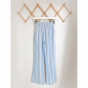 blue stripe beach pants